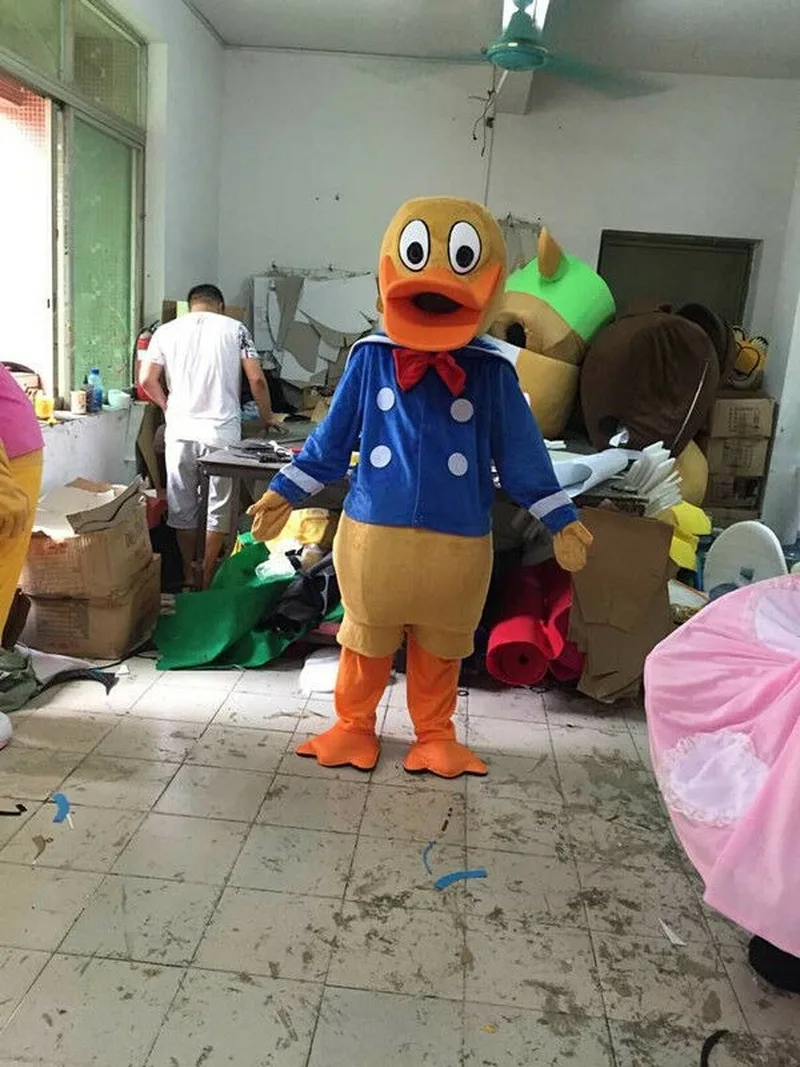 Новый костюм талисмана Синяя Утка Косплей Хэллоуин для вечерние платье взрослых