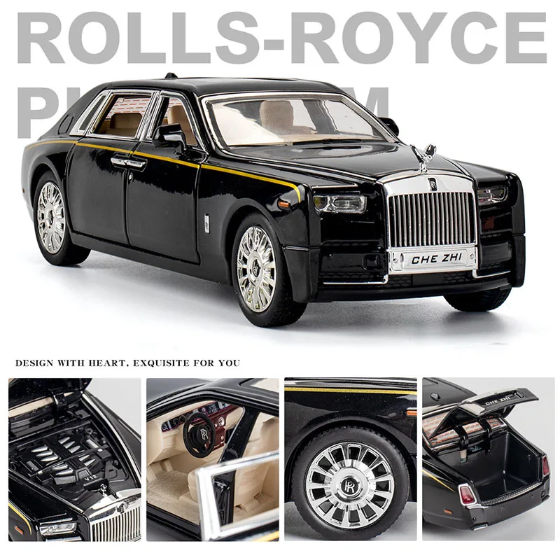 Модель машинки Rolls-Royce Phantom из 1/24 сплава имитация звусветильник коллекция игрушек