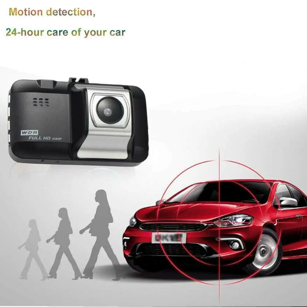 Автомобильный Регистраторы Dash Cam 3 0 &quotЖК дисплей Экран 170 ° Широкий формат Ночное