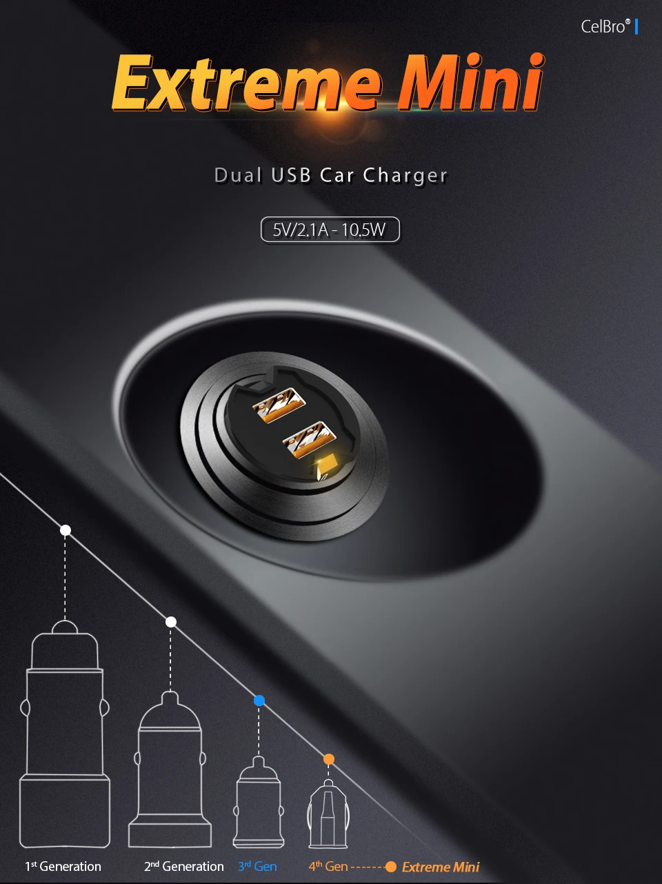 Скрытая mi ni двойной Переходник USB для зарядки в машине 2.1A xiaomi 8 8se A2 redmi note 7 6 5 4X huawei