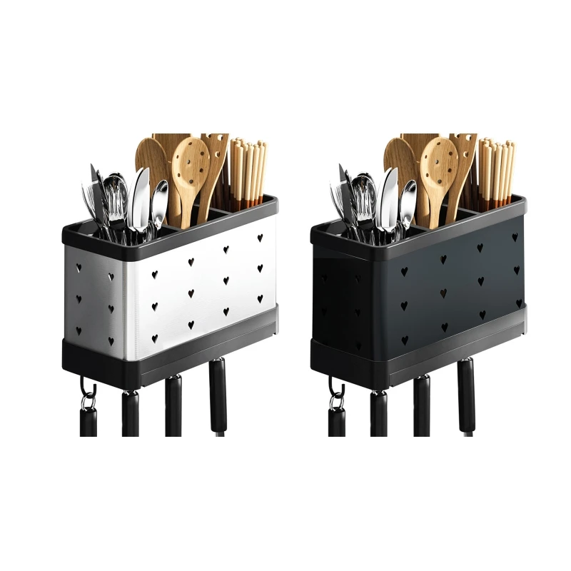 

Creative Wall-mounted Hollow Drain Chopstick Cage Multifunctional Storage Rack Rag Rack Knife Holder for Kitchen Supplie