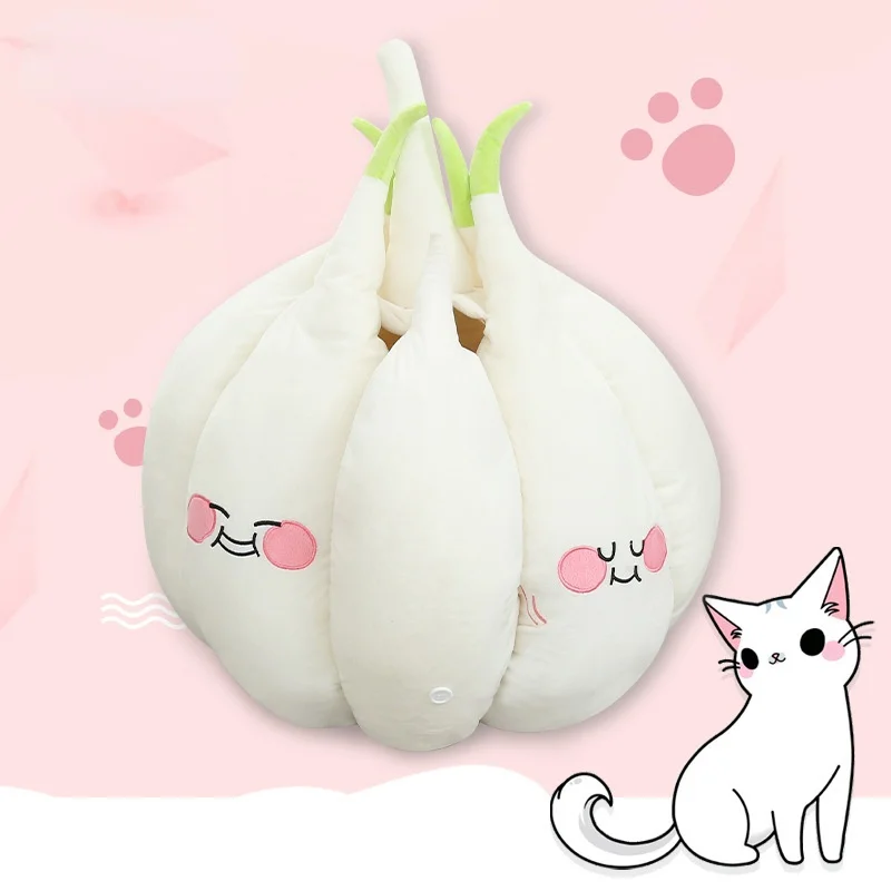 

Funny Garlic Cat Bed Soft Warm Cat House Soothing Dog Bed Cat Sitting Home Puppy Sleeping Cave Cat Mat ALFOMBRA PARA GATOS