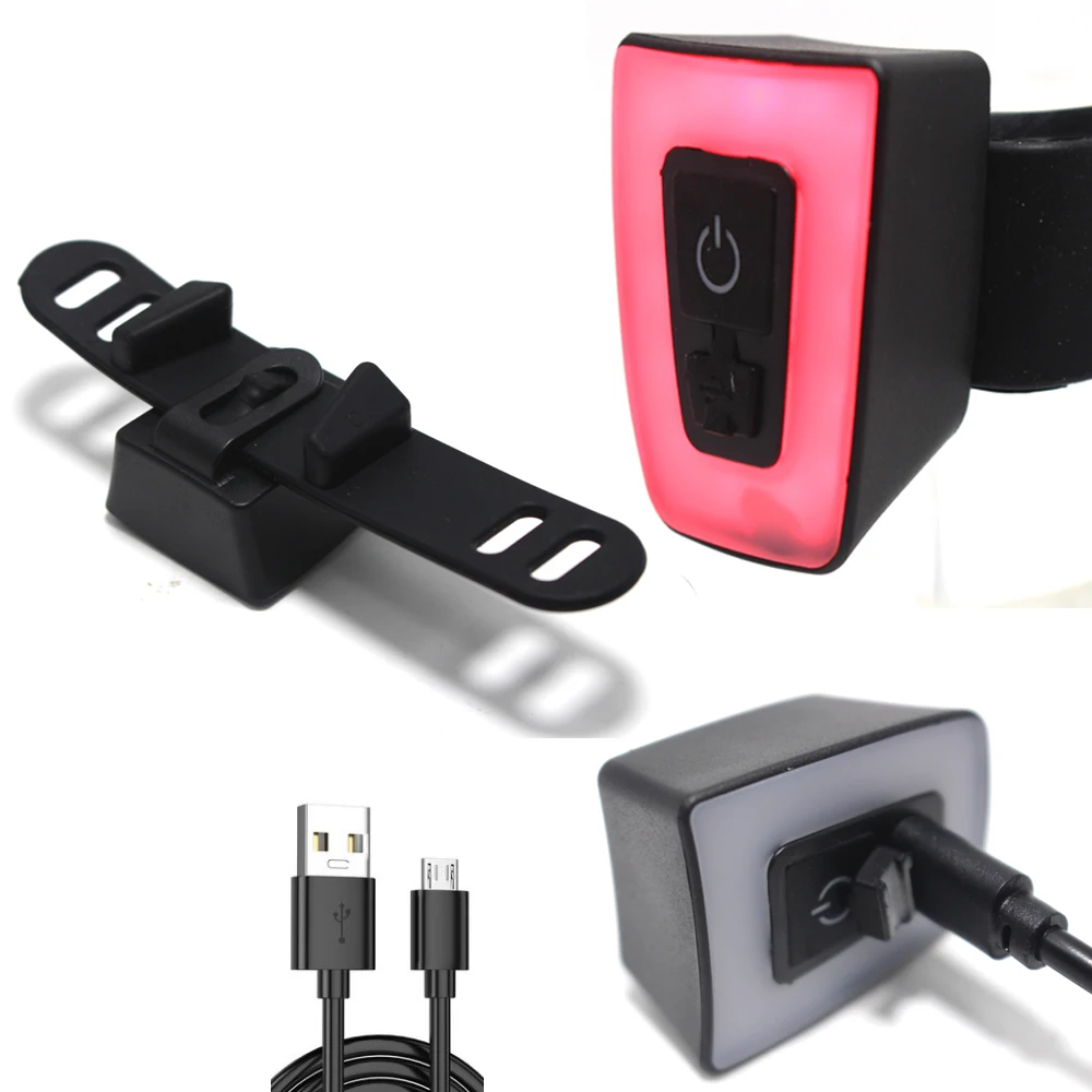 

MTB Bike Rear Light USB Waterproof Bicycle Light Rechargeable Tail Light Mountain Bike Taillight LED Safety Warning Lights
