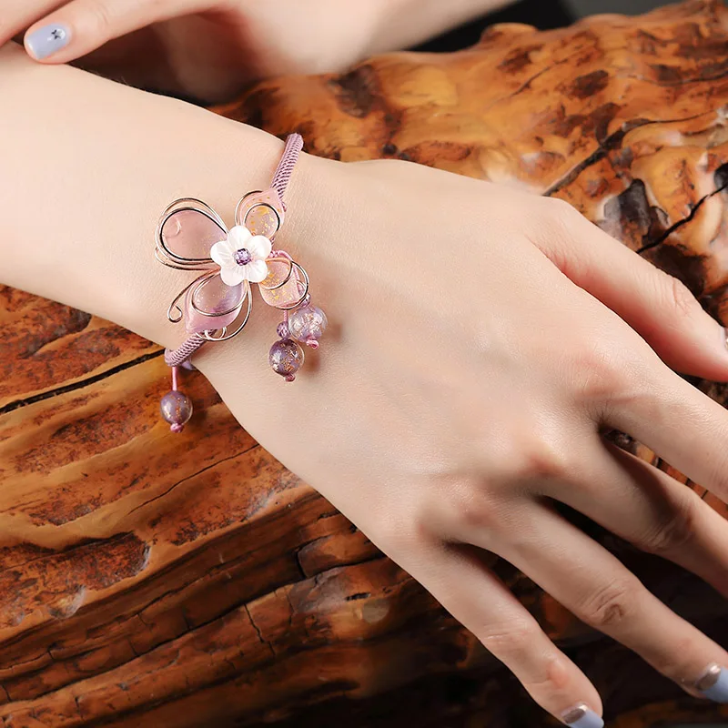 

Cute Romantic Crystal Butterfly Charm Bracelet For Women Bracelet &Bangle Wedding Birthday Party Jewelry Gift Girlfriend