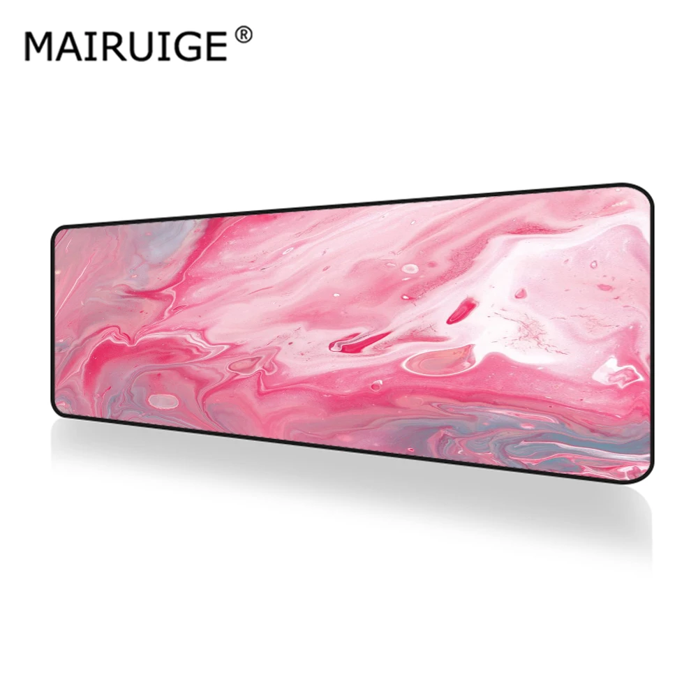 

Pink Mouse Pad Cute Gamer Geometric Lines Big Desk Pad Gamer Computer Pc Gaming Mouse Pad 90x40cm / 80x30cm