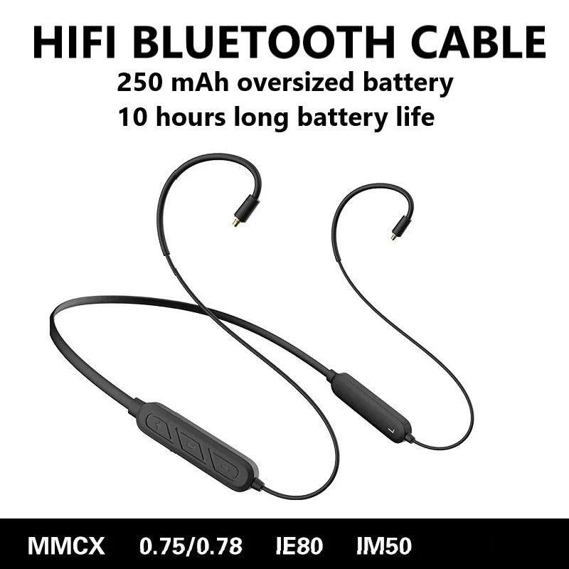 HIFI Upgrate кабель Bluetooth 4 2 для наушников Mmcx 0 78 IE80 IM50 A2DC подвесной шейный Shure Ath