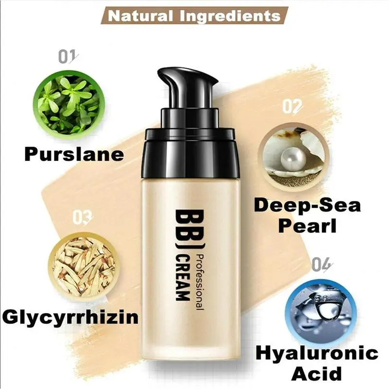 

40ml Face Concealer Natural BB Cream for Men Face Foundation Bas Effective Care Sunscreen Whitening Skin Men Makeup