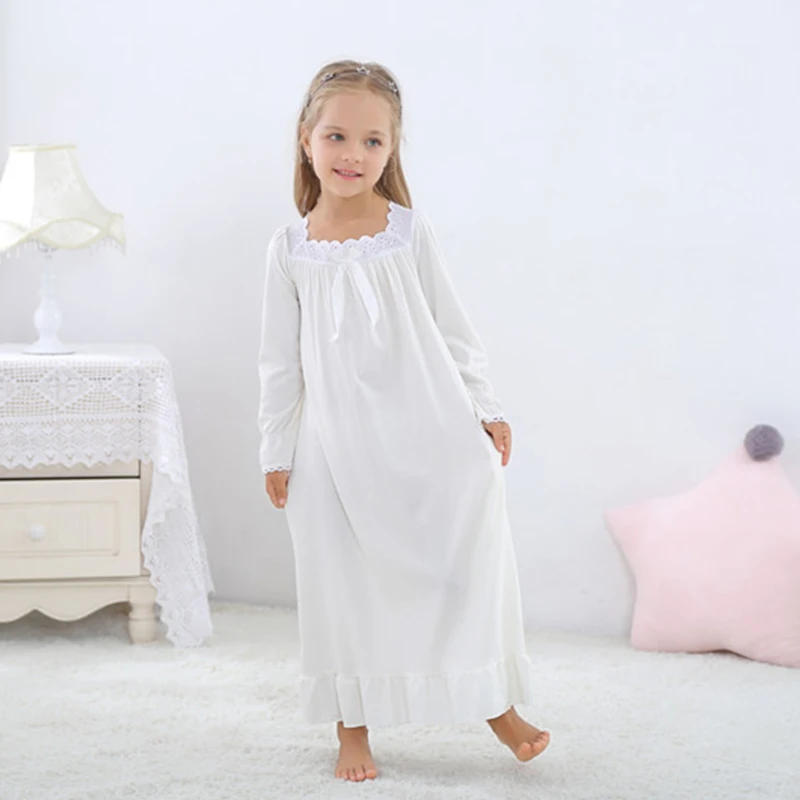 Nightgowns 2-10Y Princess Pajamas Tracksuit Princess Dress New Summer Fashion Dress Soft Wear Daily Long Drsses Toddler