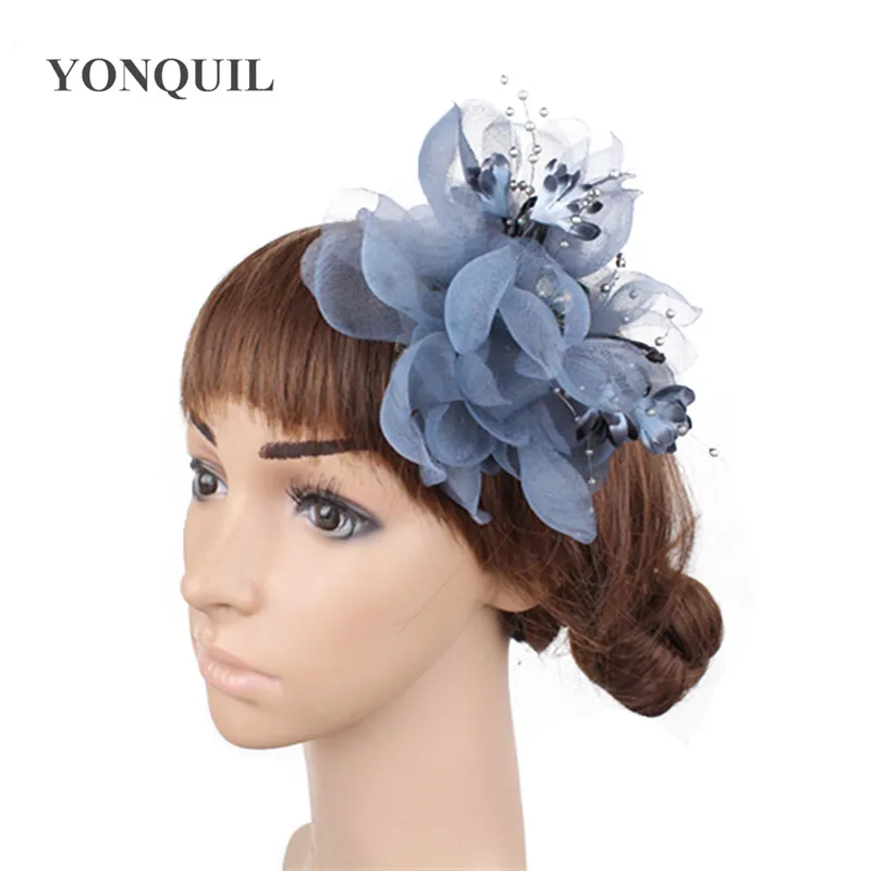 

Gorgeous Bride Wedding Flower Headwear Women Party Dinner Fascinator Accessories For Bride Mariage Corsage Dress Accessories