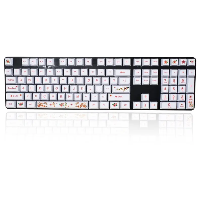 1 Набор сменных OEM PBT 108 Keycaps краситель-сублимация Восточная вишня Keycap для Readson GANSS