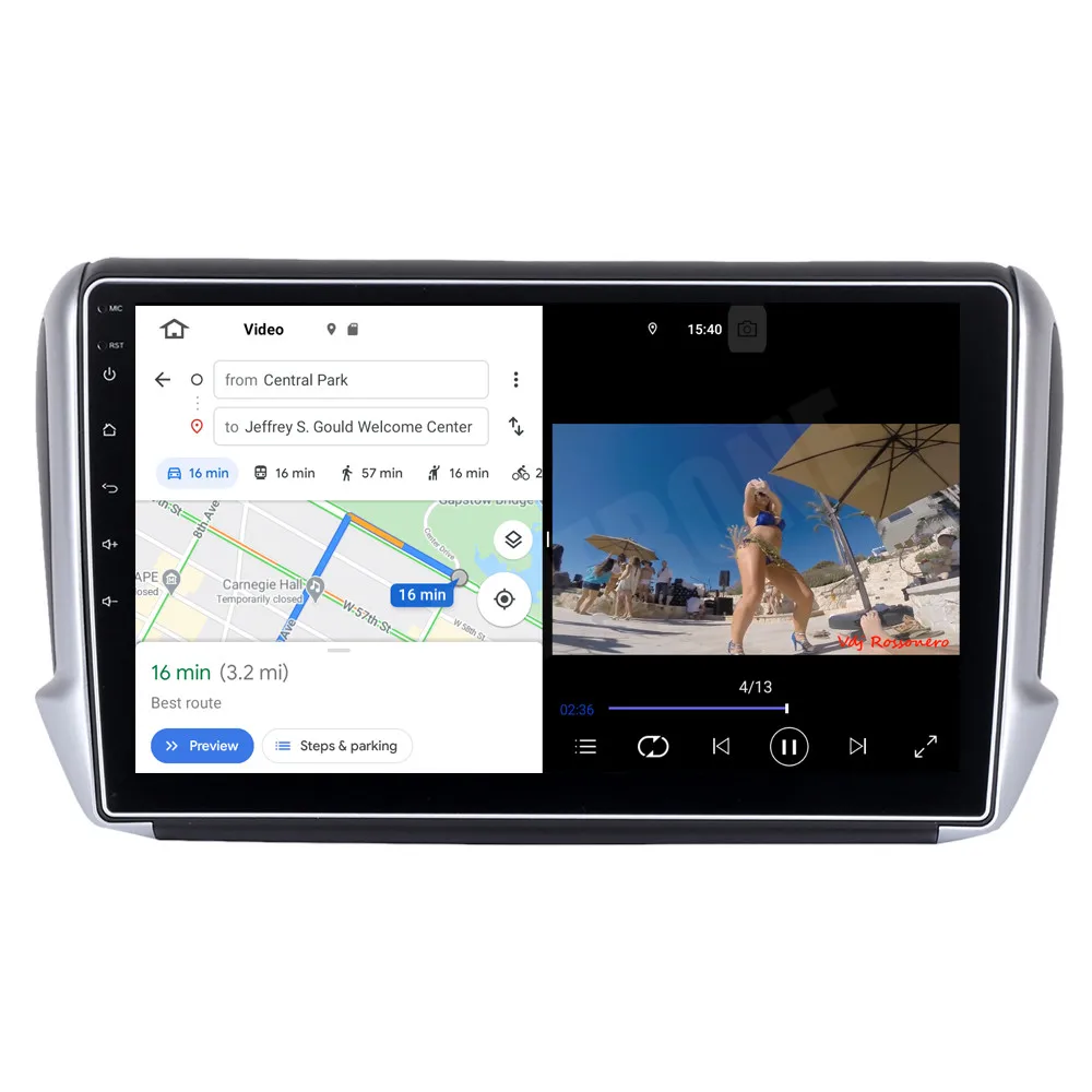 RoverOne для Peugeot 208 2008 Android 10 сенсорный экран Авторадио автомобильный GPS Радио стерео