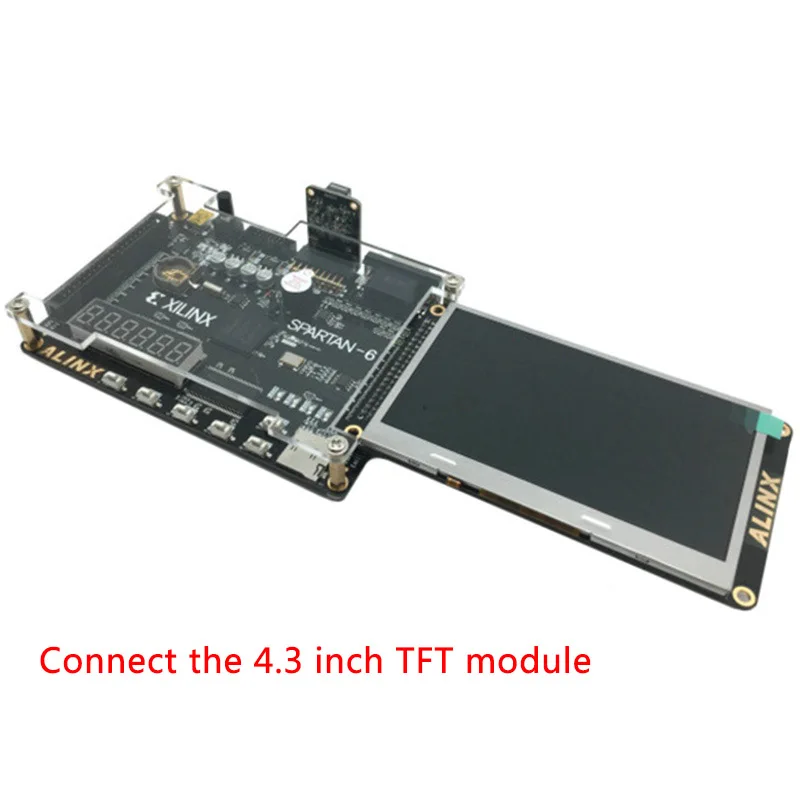 

Xilinx Spartan 6 FPGA Development Board Kit includes FPGA spartan 6 development board AD/DA module and 4.3 inch TFT LCD XL011