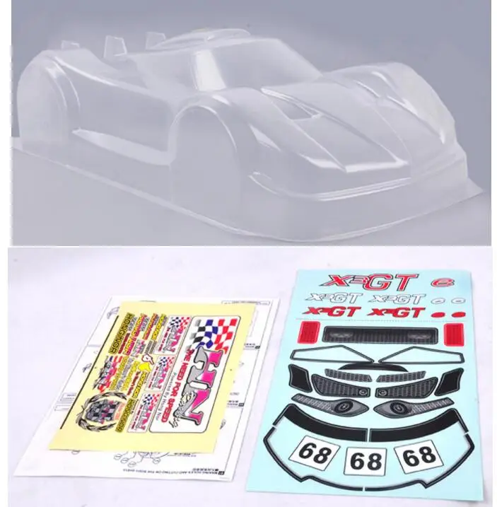 1/8 rc OnRoad Drift бесщеточный ралли Плоский прозрачный корпус змей, Mugen, Xray GT, PC Team C Kyosho Hobao HSP Redcat GT8L GT8LE - Цвет: 420Clear