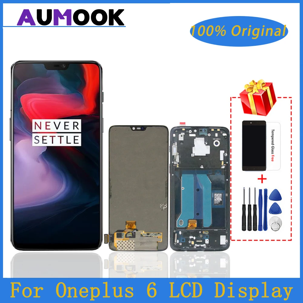 

6.28" Original Display For Oneplus 6 LCD Touch Screen Digitizer Replacement Assembly Super AMOLED Display For 1+ A6000 A6003 LCD