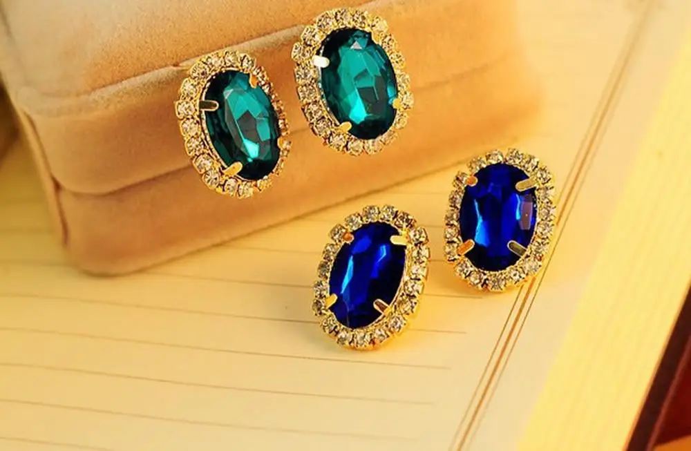 

Fashion multi-faceted shiny crystal earrings Exquisite temperament crystal earrings for women fashion earrings jewelry