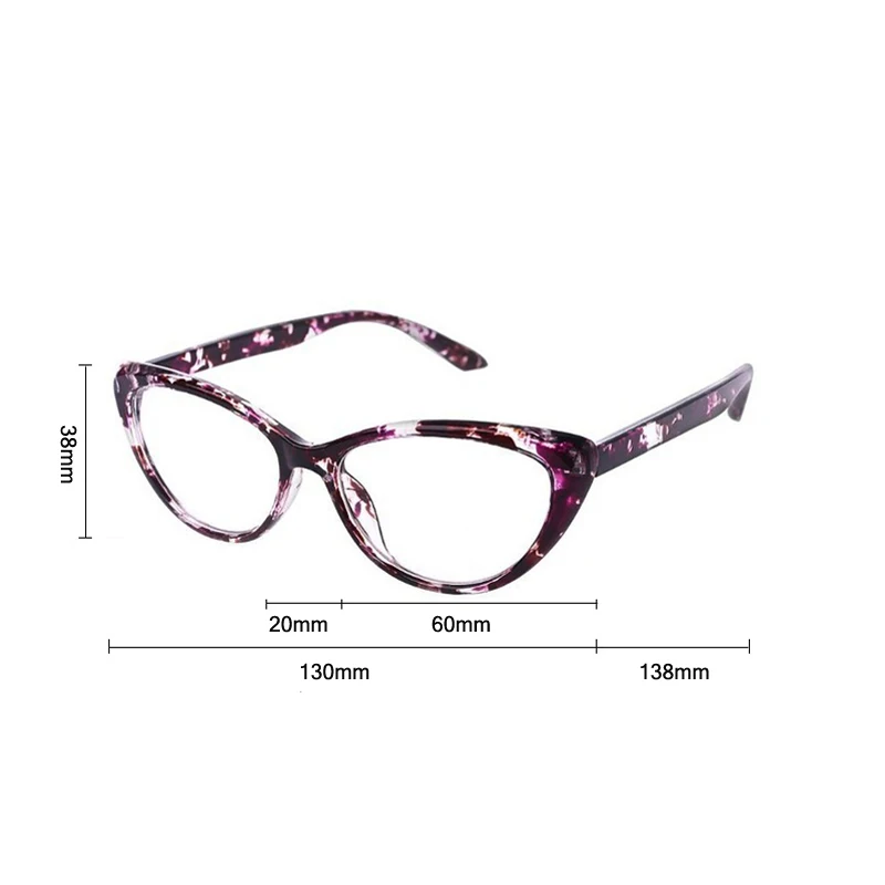 

Fashion Ultralight Flower Cat Eye Reading Glasses Women Men Presbyopic Eyewear +0.5 +0.75 +1 +1.25 +1.5 +1.75 +2 ~ +4 5.0