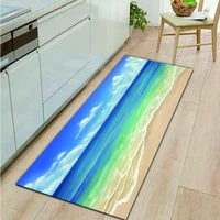 beautiful scenery doormat home washable kitchen mat non slip bathroom carpet blue sea decorative living room balcony area rugs