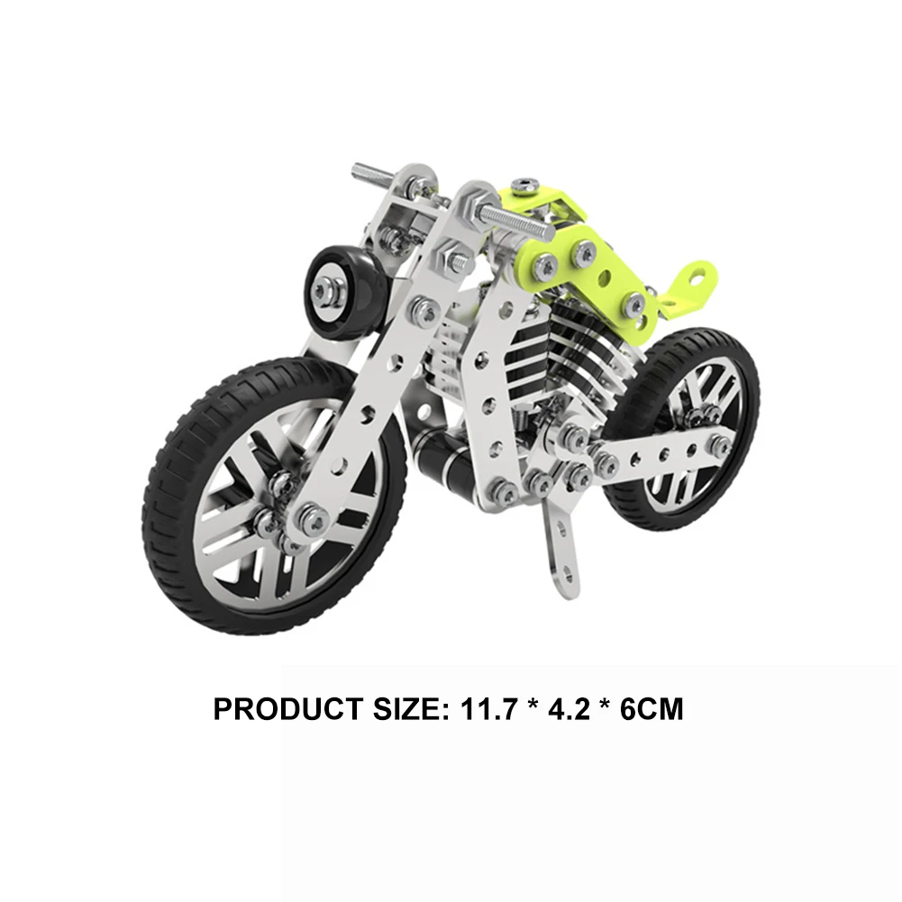 

Alloy Assemble Motorcycle Vehicle Toys Kids Building Blocks Puzzles Interactive Toy Collection Model Home Decor Desk Ornaments