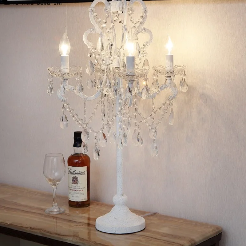 Современная роскошная Настольная лампа с кристаллами стеклянный светильник