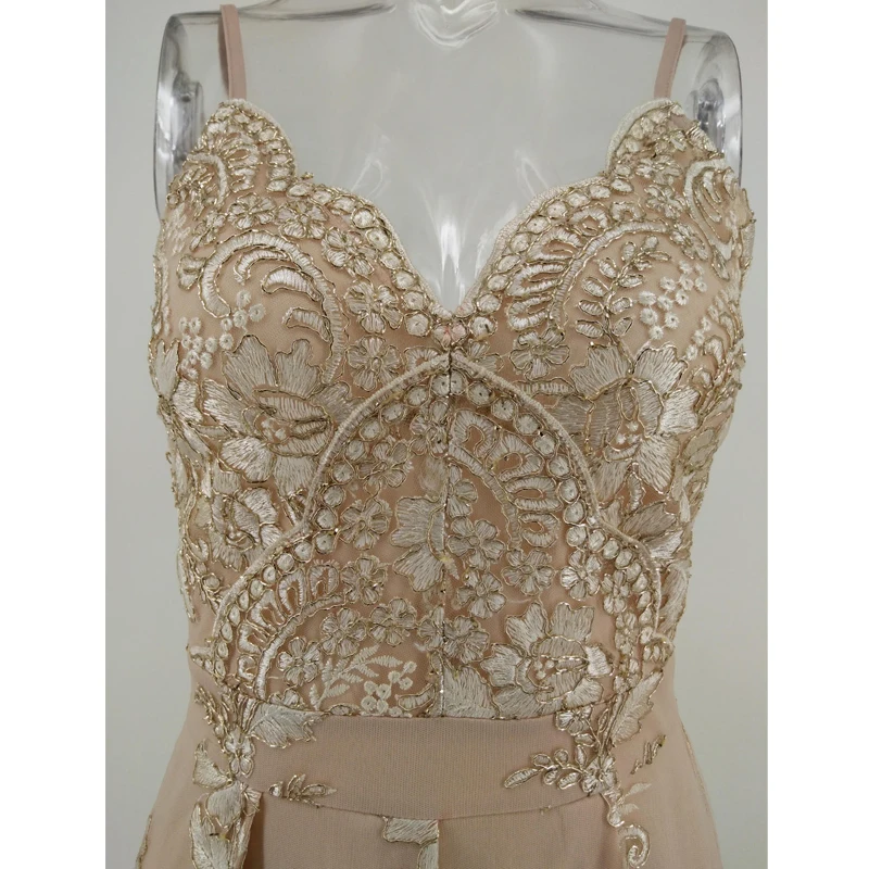 

Elegant Women Embroidery Lace Dress Ladies Floral Lace Party Dress Female V-neck Sleeveless Hollow Out Dress for Summer