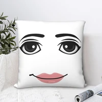 roblox woman square pillowcase cushion cover funny home decorative polyester throw pillow case for sofa nordic 4545cm