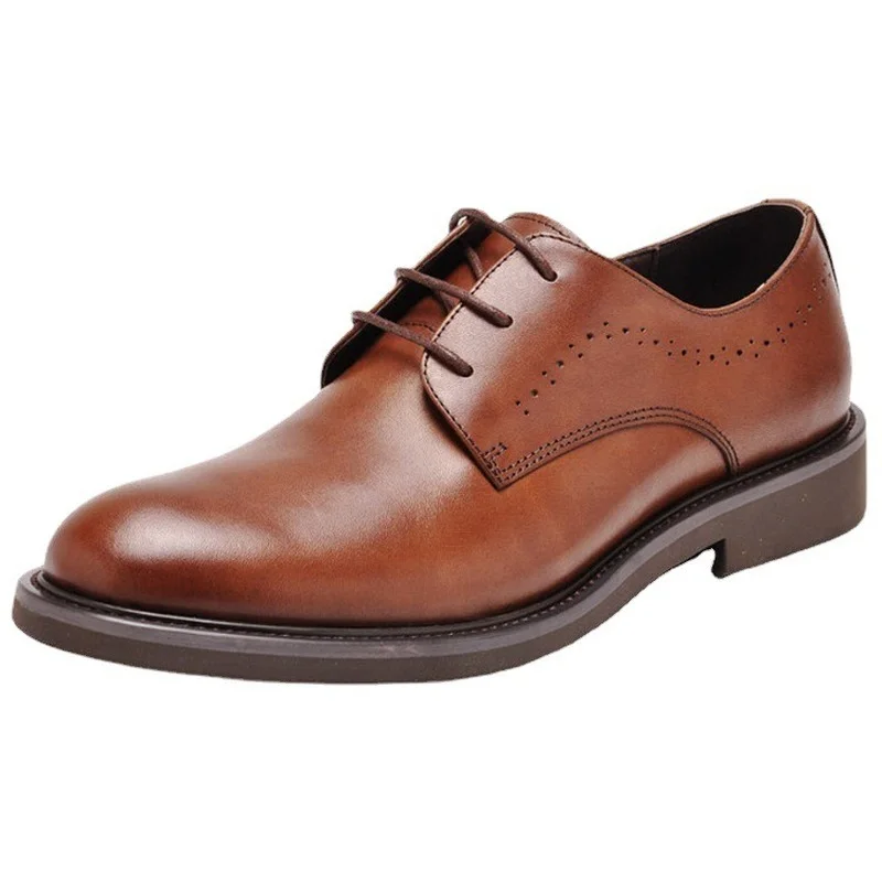 

Genuine Leather Men's Carved Business Leather Shoes Are Fashionable Soft and Comfortable Breathable and Deodorant Men's Shoes