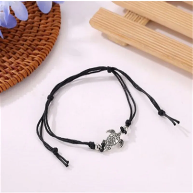 Bohemian Handmade Anklet Bracelet Barefoot Sandals Ankle Strap Foot Chain Jewelry Vintage Tortoise for Women | Украшения и