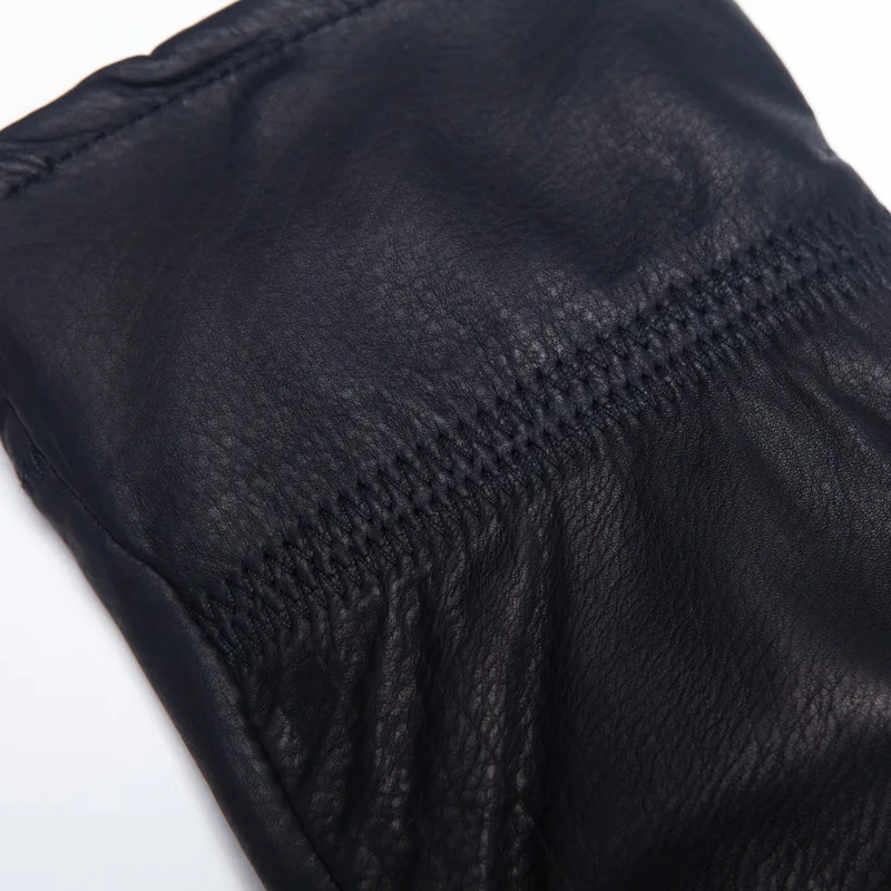 

Brand genuine cowhide leather gloves. Men's warm leather gloves for cycling in autumn winter. Men's coral fleece driving gloves