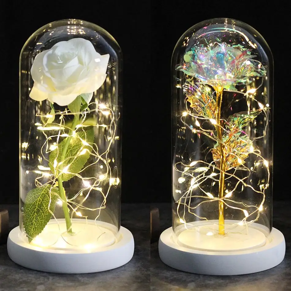 Красота и с рисунком из мультфильма Красавица Чудовище Роза вечная роза в фляга