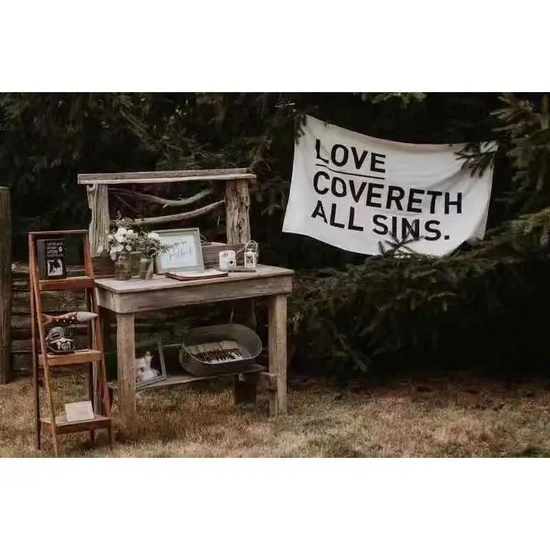 Оригинальный дизайн любовь настенная ткань сетка красный фон английский простой