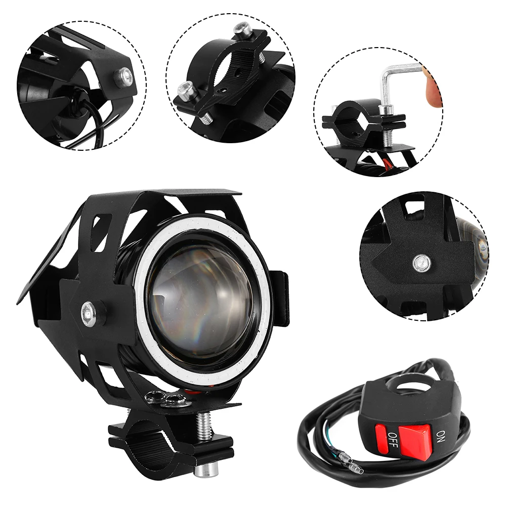 2 шт. 30 Вт U7 фары для мотоцикла ангельские глазки точечные светильник с DRL