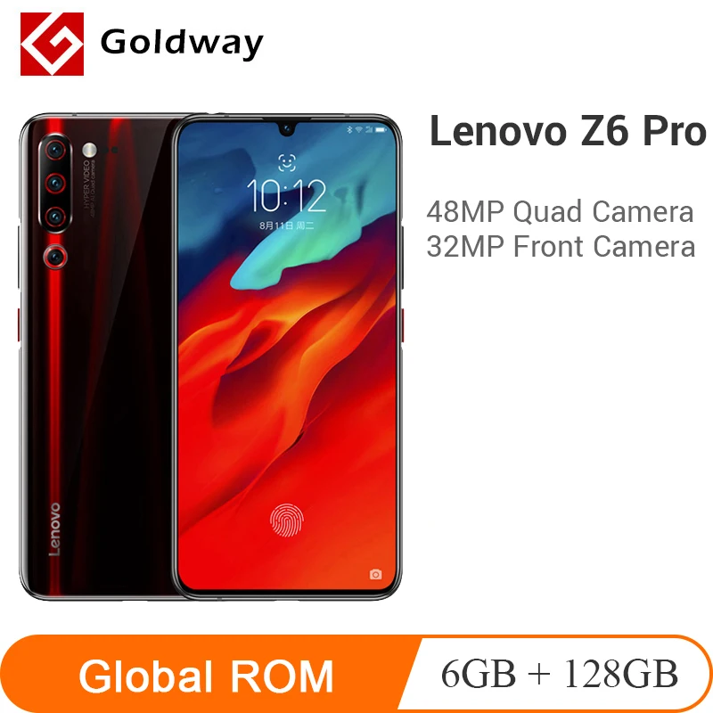Lenovo Z6 Pro 128 ГБ/256 ГБ глобальная ПЗУ Восьмиядерный процессор Snapdragon 855 6 39 дюймов