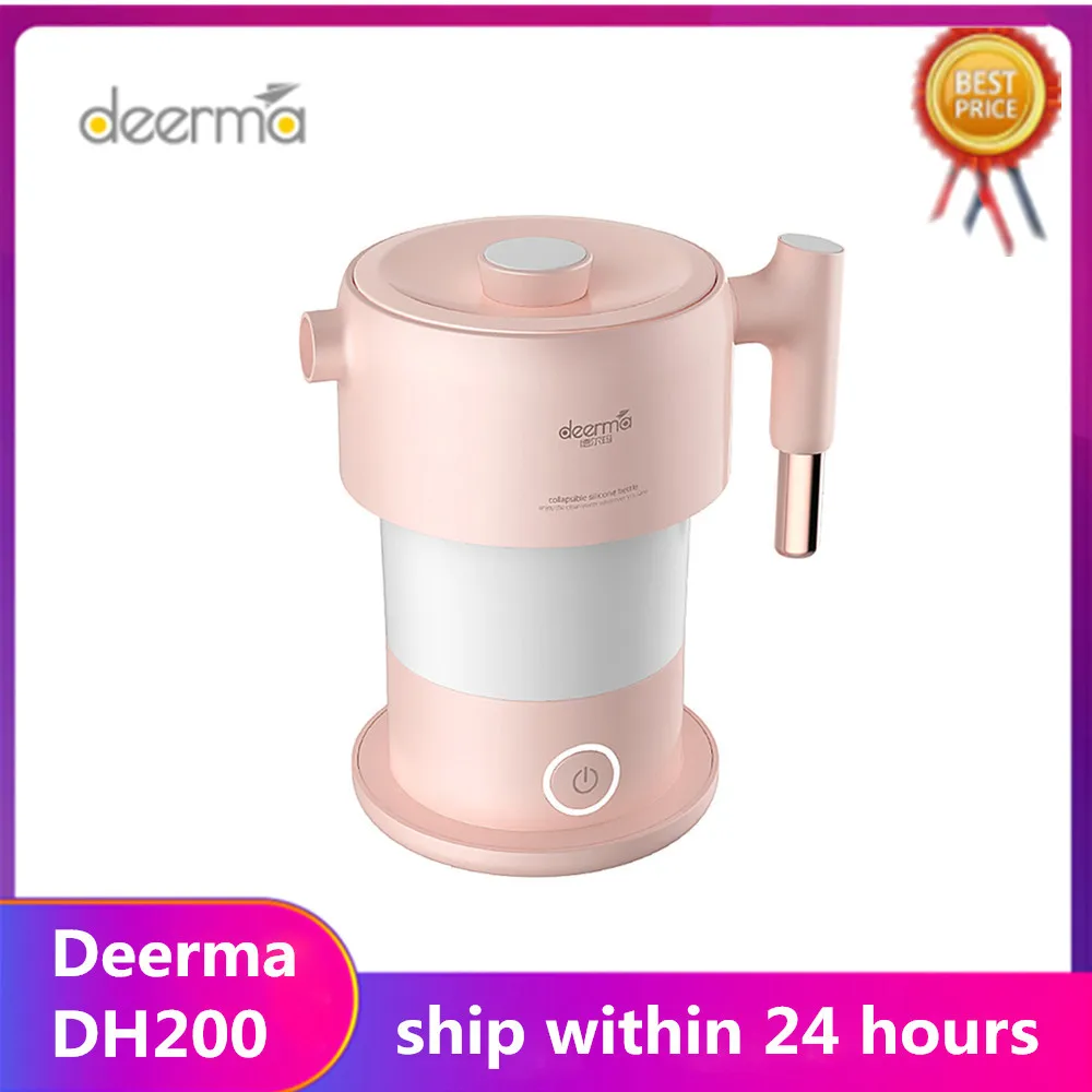 Электрический мини-чайник Deerma DH200 складной чайник из нержавеющей стали с