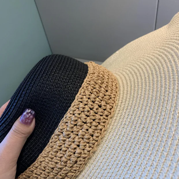 

202104-YY new summer paper wind brim beach Sunscreen lady sun cap women leisure hat
