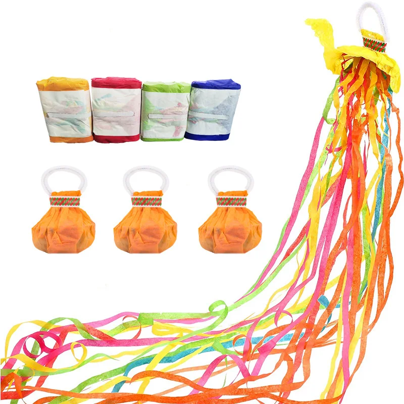 

Wedding Birthday Celebration Decoration Wedding Hand Throwing Colorful Ribbon Props Children Birthday Party Paper Magic Props