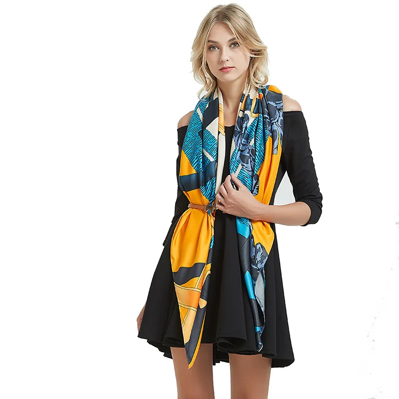 

Mulberry Scarf Women Silk Scarf Luxury Shawl Scarves Beach Cover-ups Bandana Hijabs Bufand de seda Foulard en soie solar playa
