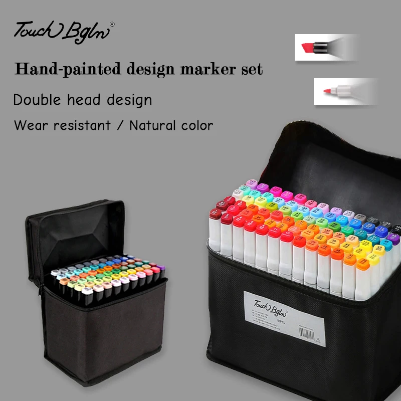 Фломастер аниме студент дизайн маркера для новичков белый стержень с двумя