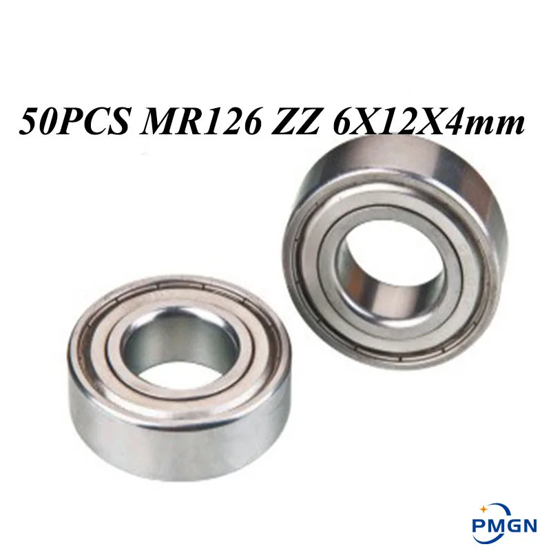 

50 шт. ABEC-5 MR126ZZ MR126Z 126ZZ M126 ZZ L-1260ZZ 6X12X4mm 6*12*4 мм миниатюрные высококачественные Глубокие шаровые подшипники