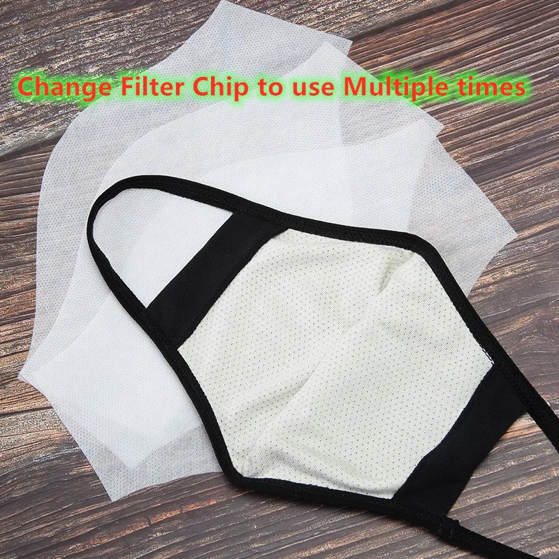 Хлопковая дышащая маска для лица одноразовая внутренняя замена чипа фильтра