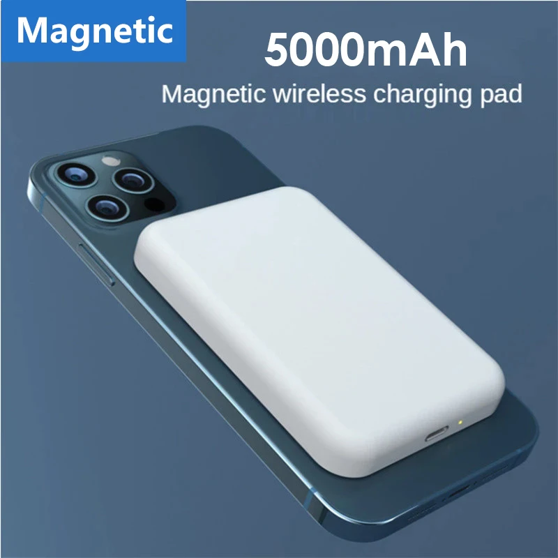 

2021 New 1:1 Magnetic Wireless Power Bank Mobile Phone External Battery For iphone 13 12 13Pro 12Pro Max Mini Portable Powerban