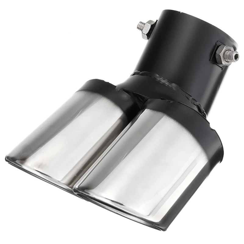 2 шт. универсальное украшение автомобиля хромированная выхлопная труба из