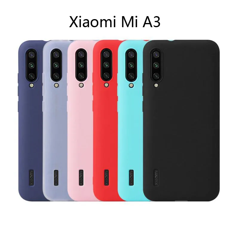 Цветной чехол для Xiaomi Mi A3 силиконовый мягкий из ТПУ Ультратонкий матовый