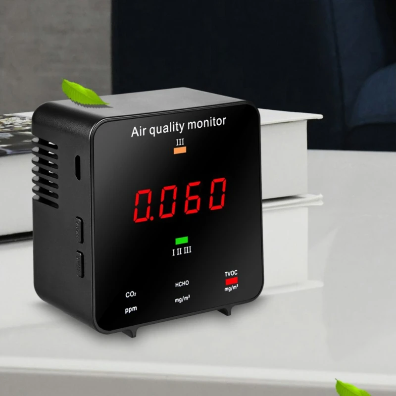 

Портативный тестер качества воздуха, анализатор CO2, HCHO, TVOC, AQI
