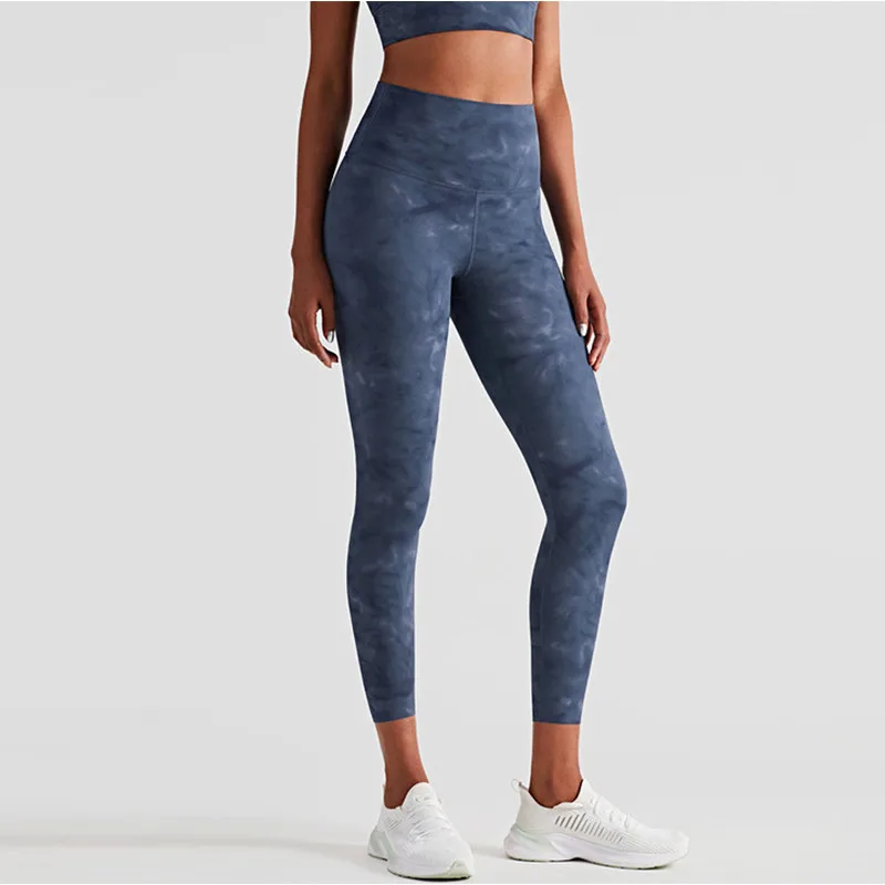 

Autumn And Winter Nude Women's Yoga Pants Printed Tie-Dye High Waist Leggings Hip Push-Ups Fitness Pants Gym Sports Leggings