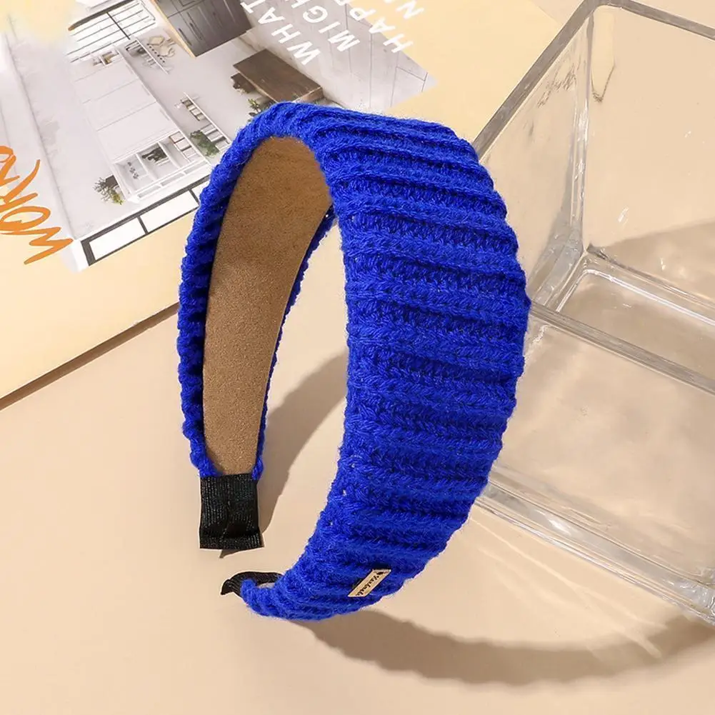 

Turban Wide Knitted Woolen Headband Winter Warm Woolen Headwear Headbands Knitting Casual Hair Accessories Turban Band Hair M9U8