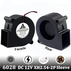 Бесколлекторный кулер Gdstime для охлаждения выхлопных газов, 3 дюйма, 6 см, 60x28 мм, 12 В постоянного тока, 2 провода, 2 контакта, 6028, центробежный вентилятор, 1 шт.