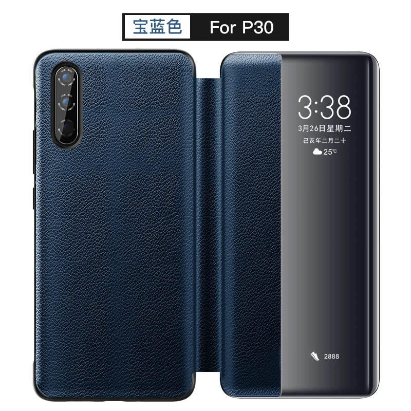 XOOMZ Brand for Huawei P30 Case Genuine Leather Smart-View Litchi Phone Cases fit Side open ultra slim Cover | Мобильные телефоны и