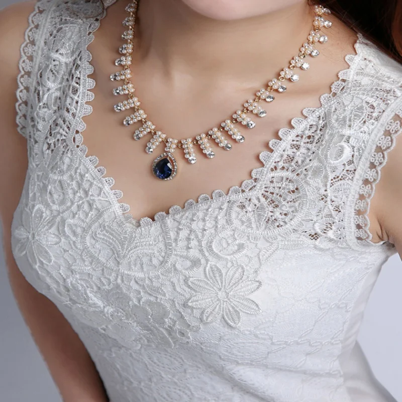 

2021 Plus Size 4XL White Tops Sleeveless Lace Tanks Shirt Appliques Flowers Ladies Black Blusas Femininas Women Blouses