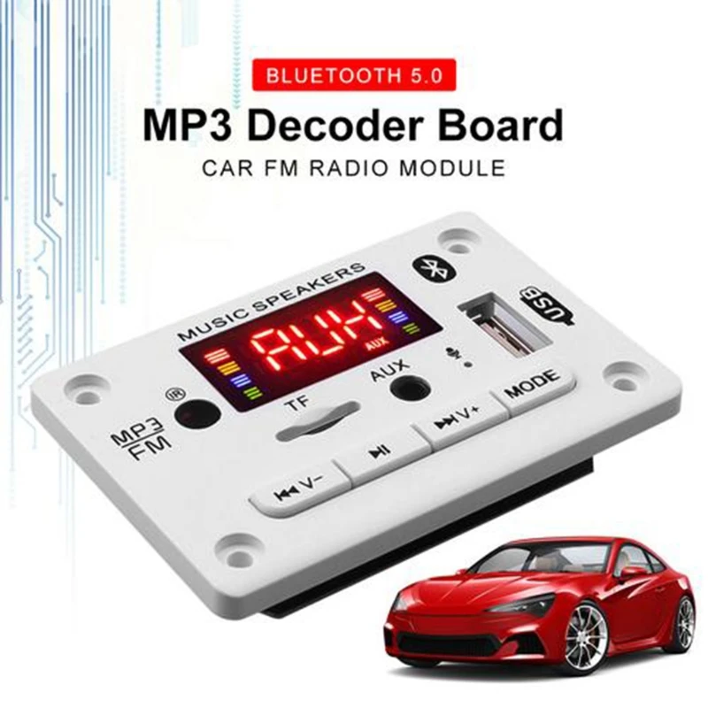 Новый 5 В/12 в MP3 декодер плата Bluetooth 0 автомобильный FM радио модуль поддерживает TF USB