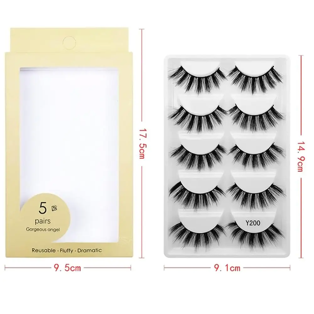

5 Pairs Natural Fashion Women Mink False Eyelashes Thick Long Makeup Eye Lashes
